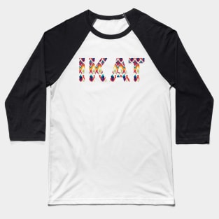 Ikat Design - ethnic uzbek pattern Baseball T-Shirt